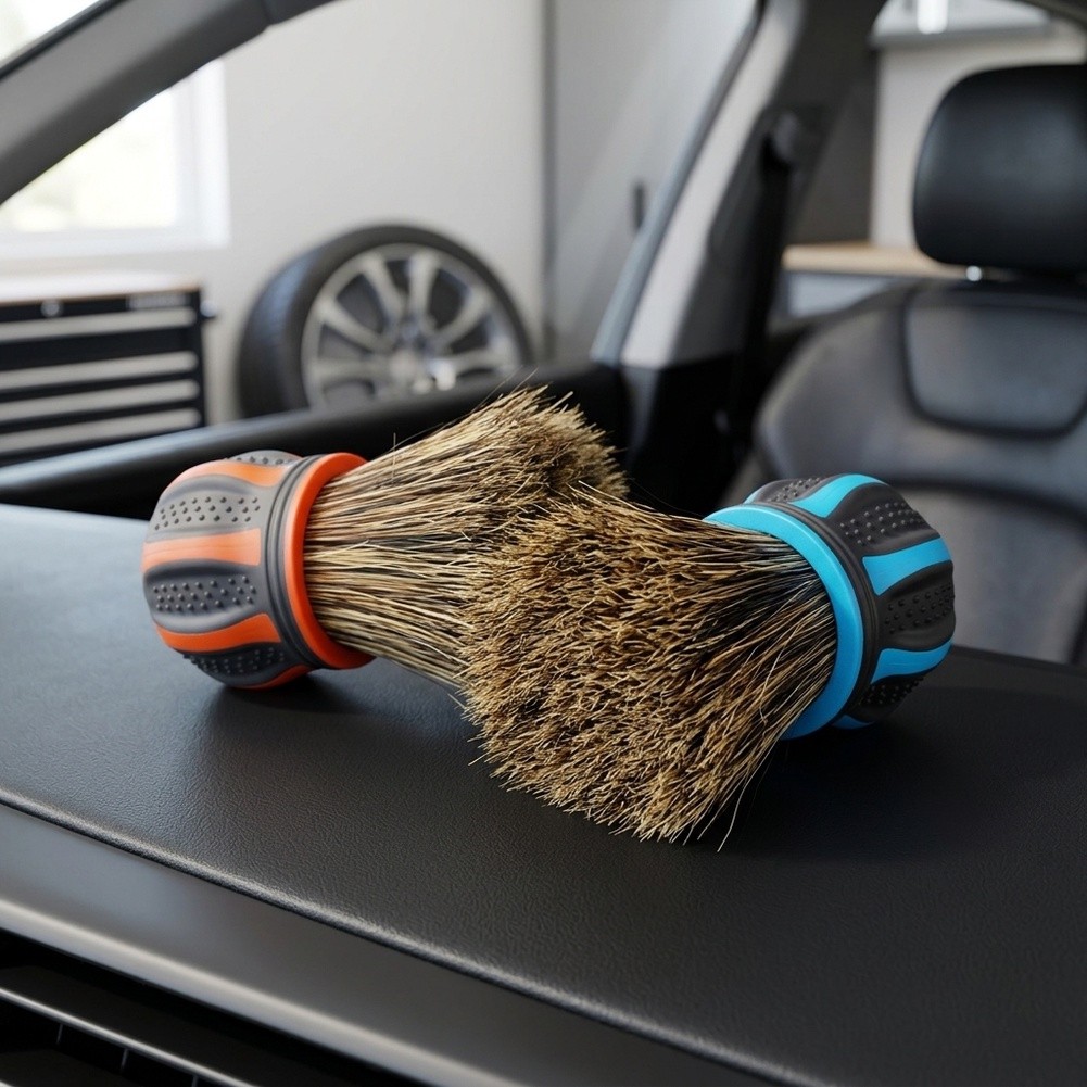 Dirt Brush Interior - Interieurborstel voor autodetailing, compact ontwerp, vuilverwijderingsgereedschap,