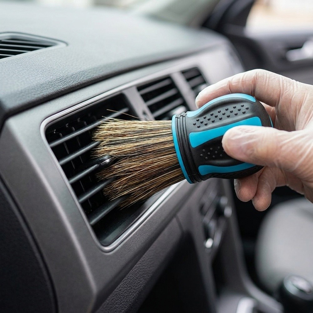 Dirt Brush Interior - Interieurborstel voor autodetailing, compact ontwerp, vuilverwijderingsgereedschap,