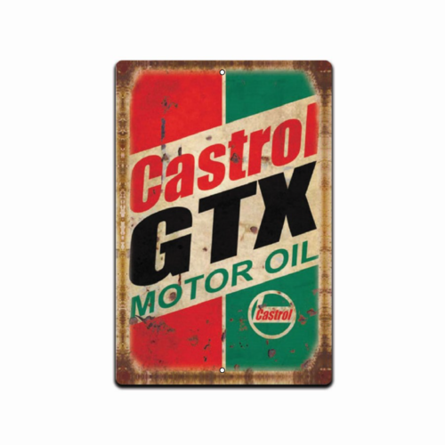 Castrol Oil Gtx - Castrol GTX Vintage-uitziende benzine- en oliepomp