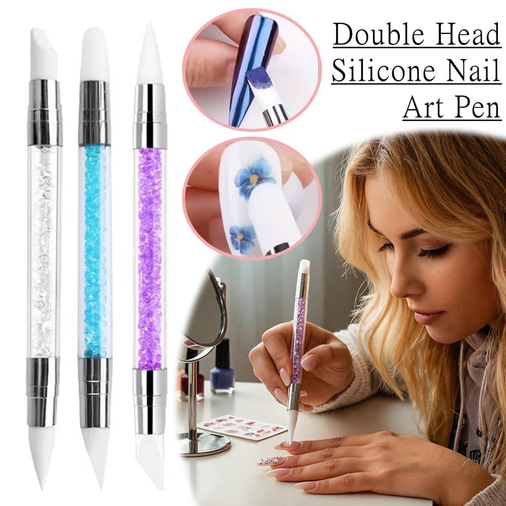 Wax Applicator Pad - Nail Art Dubbelkop Siliconen Pen Decoratieve