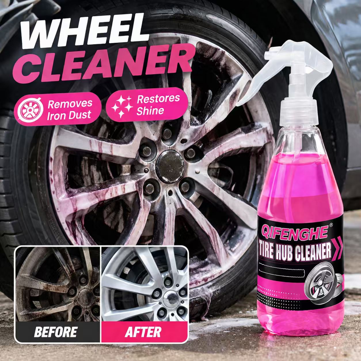 Krachtige wielreiniger spray v - Wheel Cleaner Alloy recensie en prijs